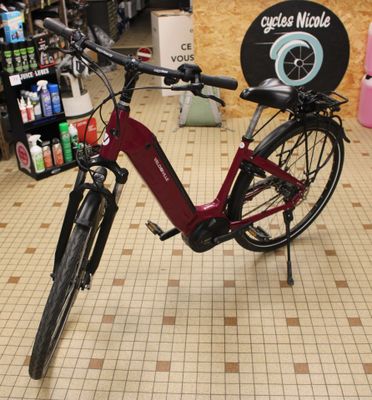 a bicycle that is parked in a store