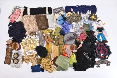 a pile of assorted items sitting on a table