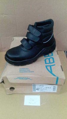 Bottines en cuir noir pour homme, neuves, avec des bandes Velcro