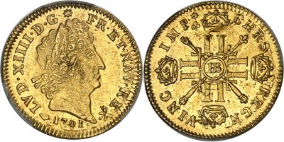 une image représentant une pièce « sovereign » en or sur laquelle figure une croix