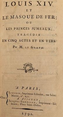 LE GRAND, "Louis XIV et le masque de fer ou les princes jume… - Photo 1