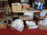 many boxes of stuff on the floor in the room