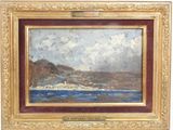 une image d'une peinture représentant un bateau dans l'eau