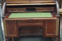 bureau cylindrique ancien avec socle - style Louis XVI - aca… (photo 3)