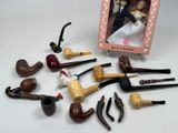 a picture of a picture of a bride and groom with pipe holders