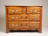 image d'une commode en bois sur fond blanc