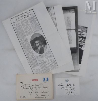 MATHIEU Georges (1921-2012) Lettre manuscrite, 1990