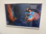 a picture of a man taking a picture of a picture of a galaxy