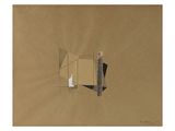 an image of a drawing of a box on a brown paper