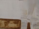a painting on the wall of a room with a couch