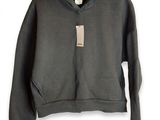 an image of a black hoodie with a tag on it