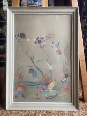 a picture of a picture of a painting on the floor