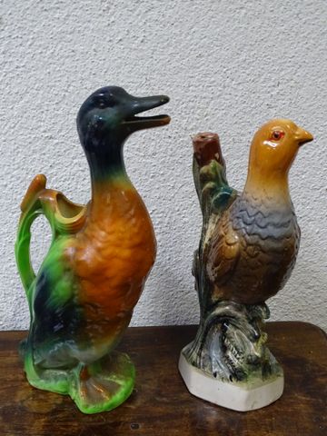 Pichet Canard et perdrix céramique