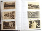 an open book with pictures of people and buildings in it