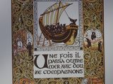 the cover of a book with a picture of a boat on it