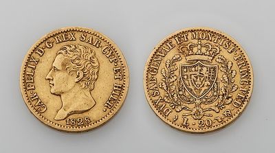 two gold sovereigns, one of which is a sovereign and the other of which is a sovereign