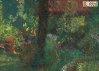 Jean GOULEMOT (1937-2023) Lot de deux pastels : - Vue d'un b…