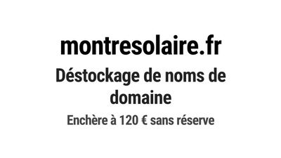 Nom de domaine montresolaire.fr.