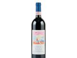 la bouteille de vin rouge est posée sur une surface blanche