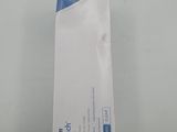 an image of a white box with a blue and white logo on it