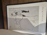 a picture of a drawing of a man riding a skateboard