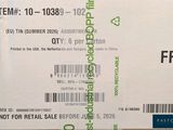 a ticket with a price tag on it sitting on a table