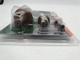 a plastic package with a dog on it on a table