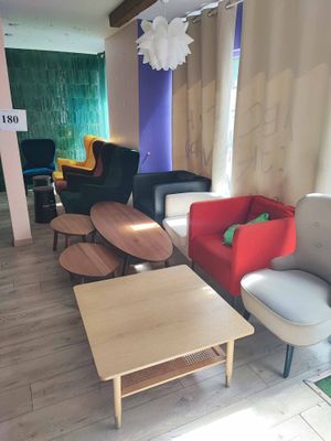 a living room with a lot of furniture in it