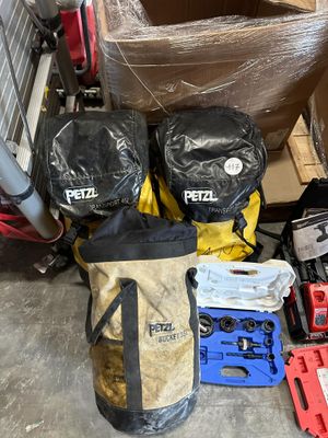 a pile of items that are sitting on the floor