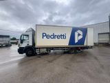 a delivery truck that is parked in a parking lot