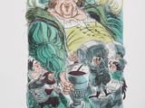 une image représentant le dessin d'un homme tenant une tasse de café