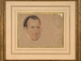 a painting of a man with a beard in a gold frame