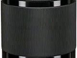 a close up of a camera lens on a white background
