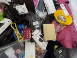 a pile of assorted items in a plastic bag