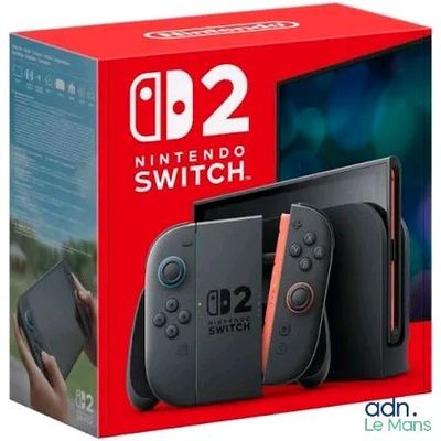 La Nintendo Switch est dans sa boîte et prête à l'emploi.
