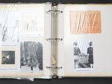 an open book with pictures of people on it