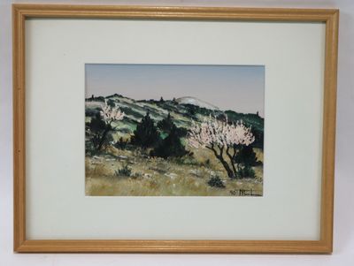 Michel TOMBEREAU (1945-2026) - La Garrigue - Huile sur papie…