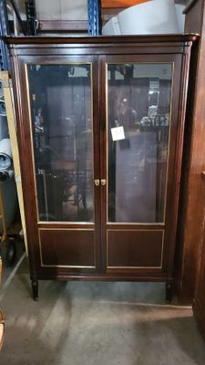 1 vitrine bibliothèque en acajou de style Louis XVI (114 x 4…