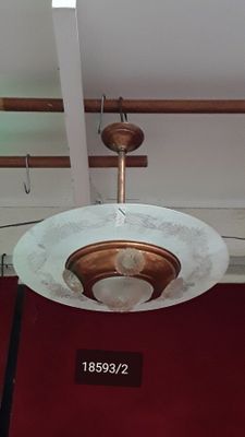 SUSPENSION style Art déco. H: 50 cm D: 47 cm