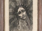 une image représentant un dessin d'un crâne coiffé d'une couronne d'épines
