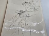 a book with a drawing of an eagle on it