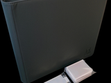an image of a black folder with a keyboard and a mouse