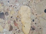 a close up of a floor with different colors and shapes