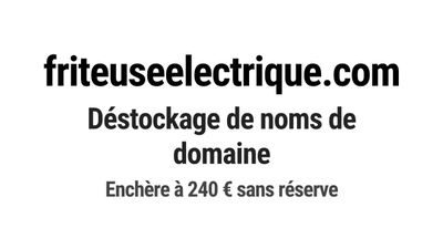 Nom de domaine friteuseelectrique.