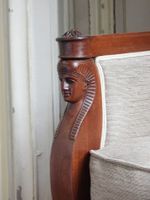 BERGERE en acajou et placage d'acajou à dossier renversé, su… (photo 3)