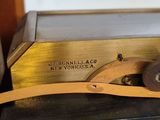 a clock that is sitting on top of a table