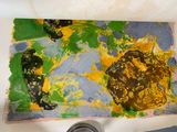 a picture of a painting that is being displayed on a table