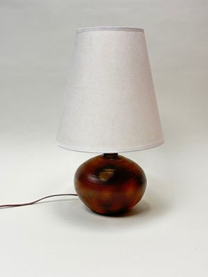 Pierre DIGAN (1941-2016) Lampe en grés H: 18 cm, 46 cm avec …
