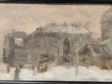 an image of a painting of a city in the snow
