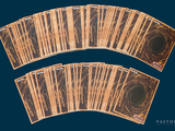 a lot of cards that are sitting on a table